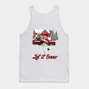 Havanese Let It Snow Tree Farm Red Truck Christmas Tank Top